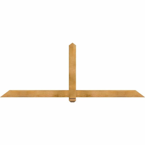 Ekena Millwork Eugene Rough Sawn Timber Gable Bracket, Western Red Cedar, 84"W x 31"H x 4"D x 4"F, 9/12 Pitch GBW084X31X0404EUG00RWR - main